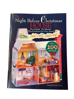 Vintage Night Before Christmas House Activity Book 1994 New Open Package
